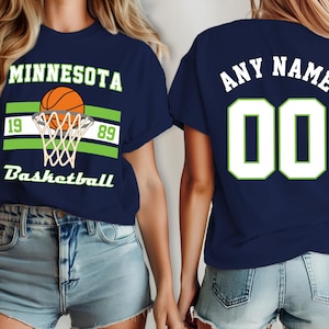Basketball Minnesota jersey, shirt Timberwolve Custom , your team name and number,  custom shirt, kid&#39;s Basketball shirt, Basketball jersey
