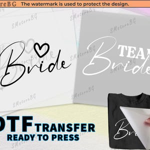 Bachelorette Party Shirts - DTF Bride Shirt Set - Ready to Press Iron On Transfer - Bachelorette Gifts
