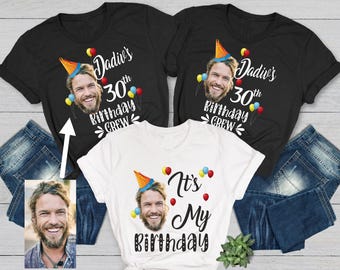 Custom Face Birthday Party Shirt, Birthday shirts, Matching Birthday shirts, Birthday Squad shirt, Custom Photo Face Shirt