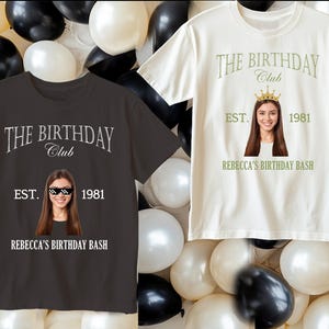 Benutzerdefinierte Gesicht Geburtstagsparty Shirt, Geburtstag Foto Shirt, Geburtstag Squad Shirt, Benutzerdefinierte Foto Gesicht Shirt
