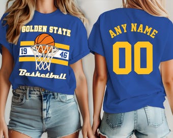 Basketball Golden State jersey, shirt Warrior Custom , your team name and number,  custom shirt, kid&#39;s Basketball shirt, Basketball jersey