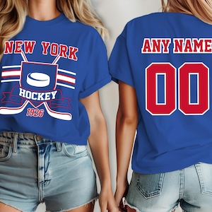 New York hockey vintage, Ranger custom shirt, New York kid shirt, kid's hockey shirt, hockey jersey