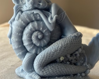 Zeemeermin sojawaskaars: Sculpturaal vrouwenbeeldje als kaars