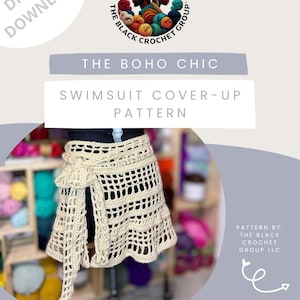 Boho Chic - Swimsuit Cover-Up Crochet Pattern: Beginner - Intermediate (PDF Pattern)
