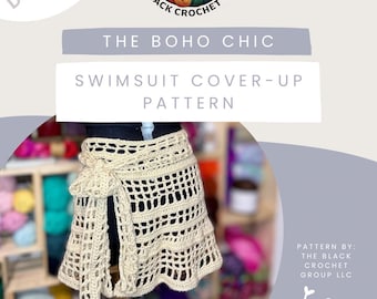 Boho Chic - Swimsuit Cover-Up Crochet Pattern: Beginner - Intermediate (PDF Pattern)
