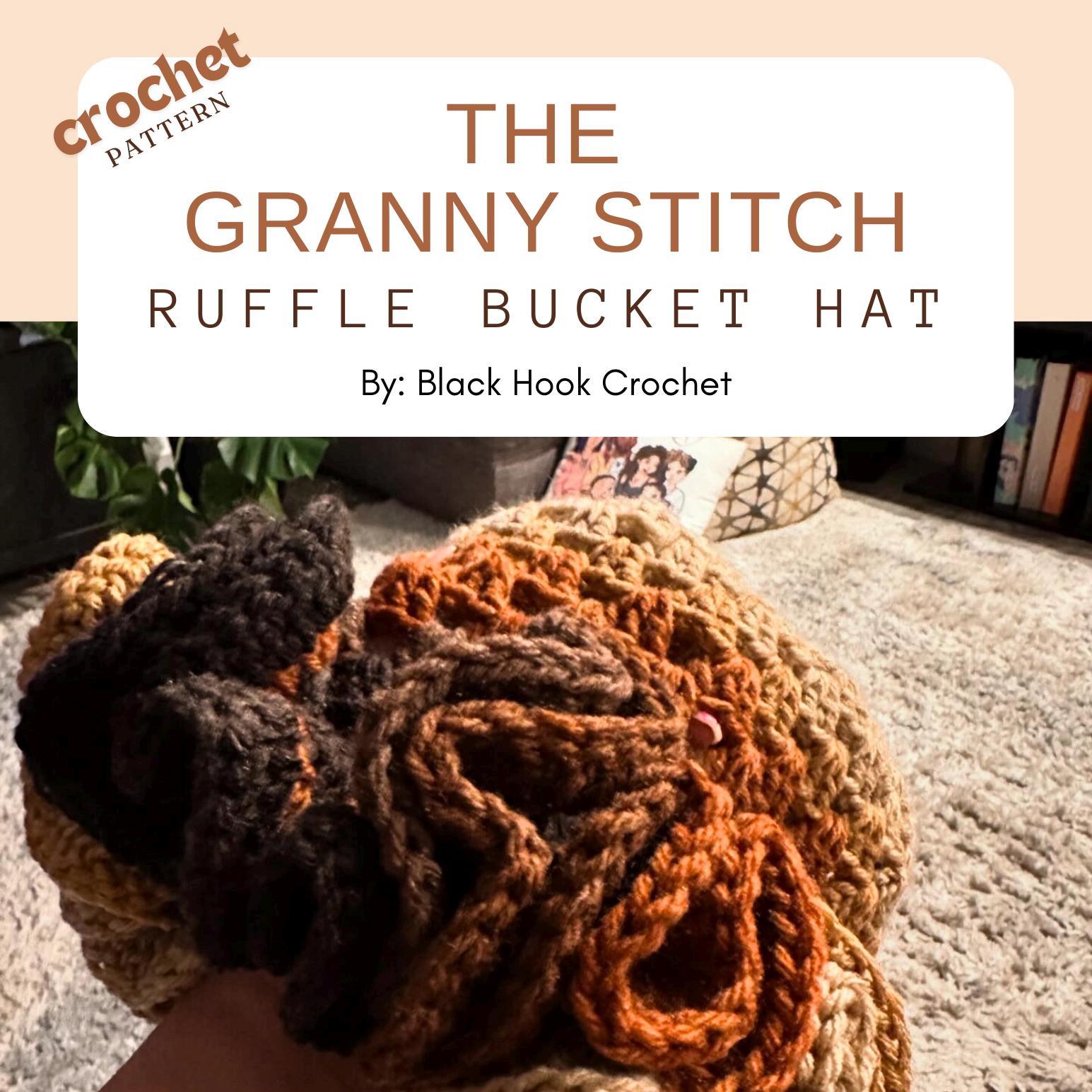 30 Ruffle Bucket Hat Crochet Patterns for Summer, Cottagecore, and Everyday Wear 9 Granny Stitch Ruffle Bucket Hat Crochet Pattern