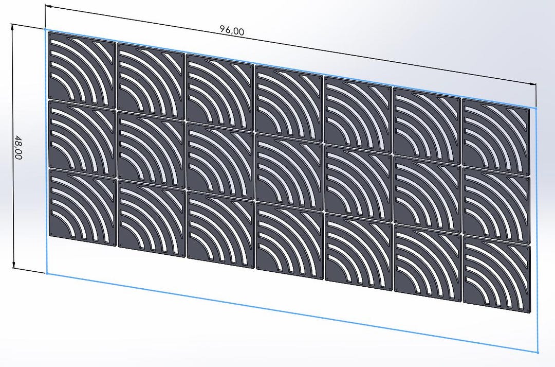 Cnc Routed Pattern Plywood CNC Router Pattern DXF File, 13x13 in Digital Wood Decor ...