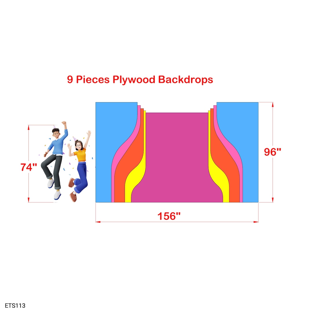 Wavy Backdrop Set CNC Router DXF Files – 9-piece Plywood Backdrop for ...