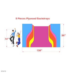 Wavy Backdrop Set CNC Router DXF Files – 9-Piece Plywood Backdrop for DIY Party Decor & Event Rentals