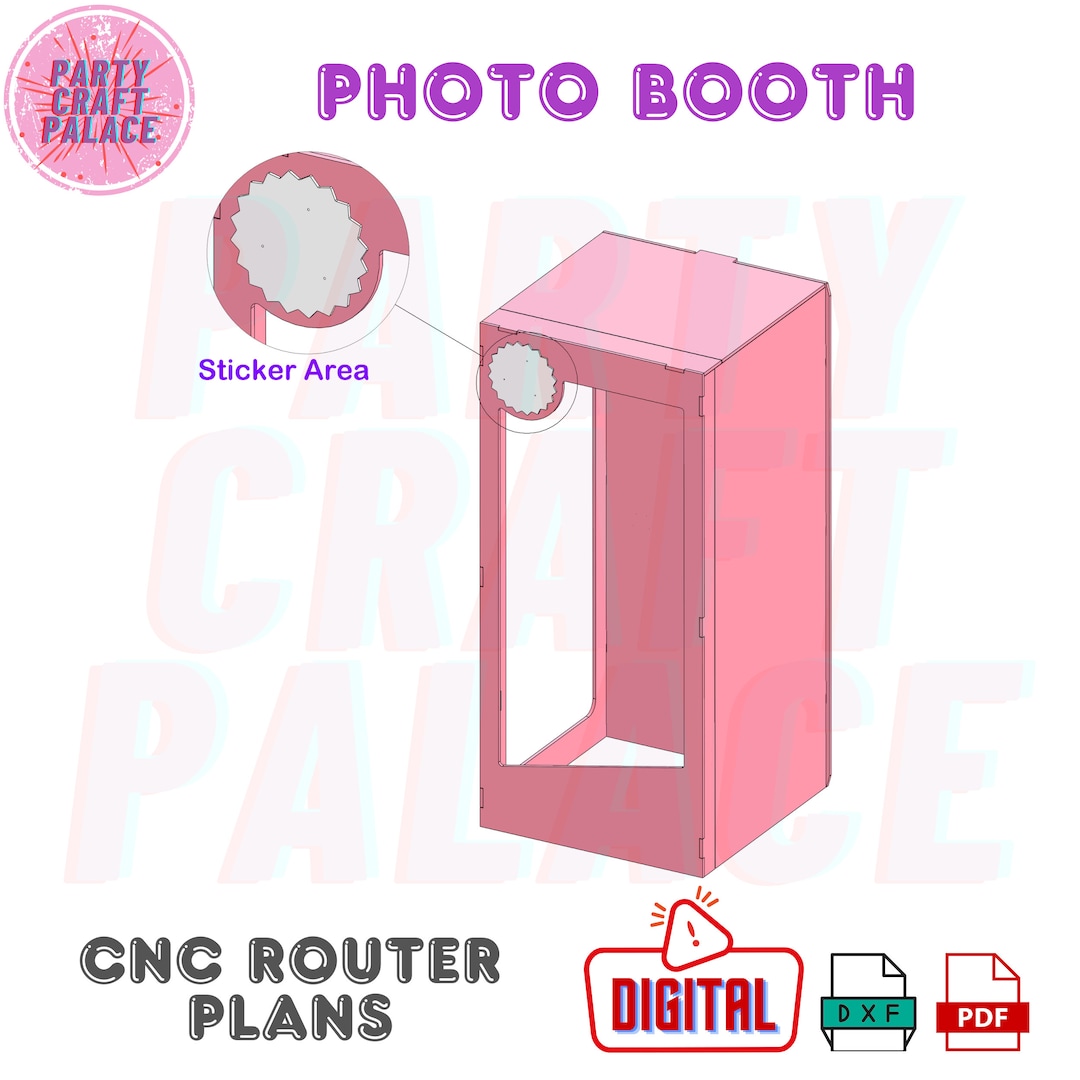 Photo Booth Shell Plans Photo Booth Plans: DIY Wooden Party Decor - CNC DXF Digital Download - Etsy