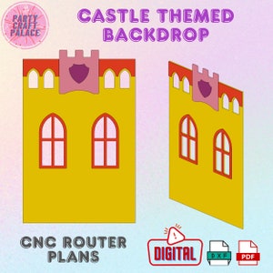 Castle Themed Backdrop for Party, DXF Plan for Party, Wedding and Birthday, CNC Router Project, Wooden Party Decor, Party Rental