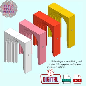 3D Arch DIY Wedding & Birthday Party Decor Plans - CNC Router DXF Files for Stunning Party Rentals