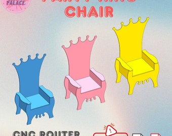 King Chair Plans: DIY Party Throne (CNC Router and Laser Ready)
