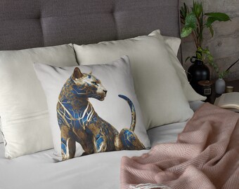 Einzigartige Fantasy Puma Kissenhülle | Kissenbezug mit Ai Design | Wohndekoration | Geschenkidee | Digitale Kunst | Qualitätskissenbezug