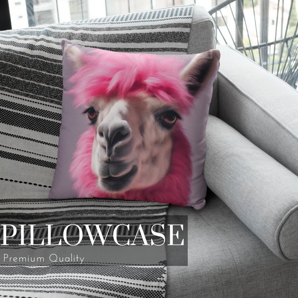 Premium cushion cover Lama | Cushion cover | AI art | Home decoration | House & Living | Gift idea | Cushion | Cushion cover with motif | Decoration