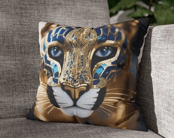 Einzigartige Fantasy Puma Kissenhülle | Kissenbezug mit Ai Design | Wohndekoration | Geschenkidee | Digitale Kunst | Qualitätskissenbezug