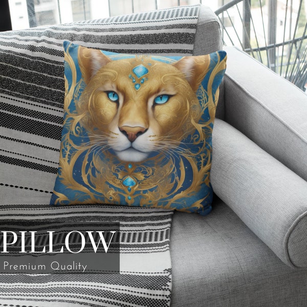 Premium pillow lynx | Home decoration | Pillow | High-quality pillow | Gift idea | AI art | Home and living | Couch pillow | Decoration