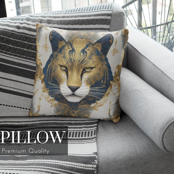 Premium pillow lynx | Home decoration | Pillow | High-quality pillow | Gift idea | AI art | Home and living | Couch pillow | Decoration