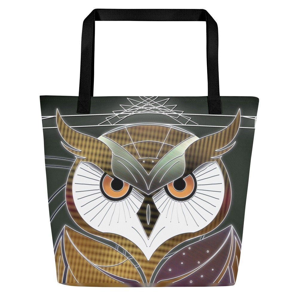 Large Wise Owl Tote Bag
