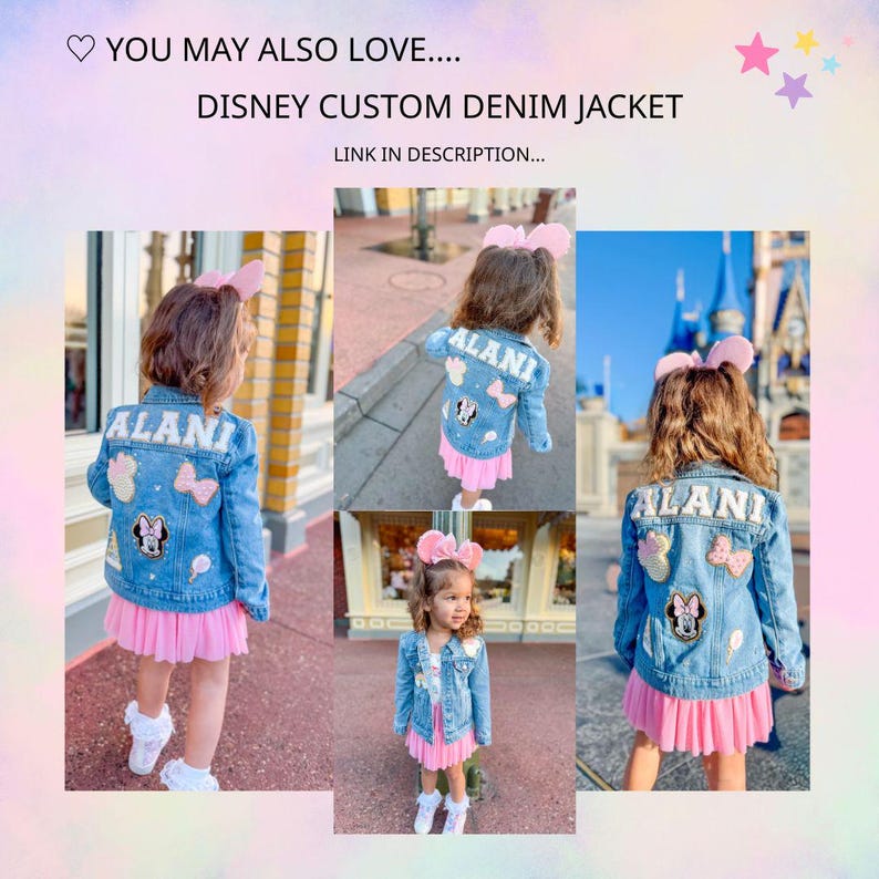 Custom Toddler Jacket, Girls Custom Name Jacket, Personalized Denim Jacket for Toddler, Girls Patch Jean Jacket, Girls Custom Denim Jacket image 12