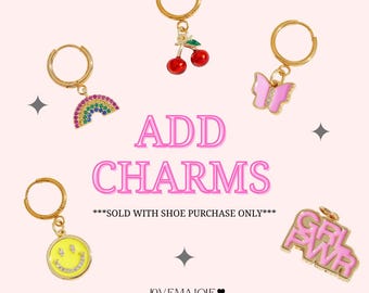 Enamel Sneaker Charms: Gold Plated Shoe Lace Accessories