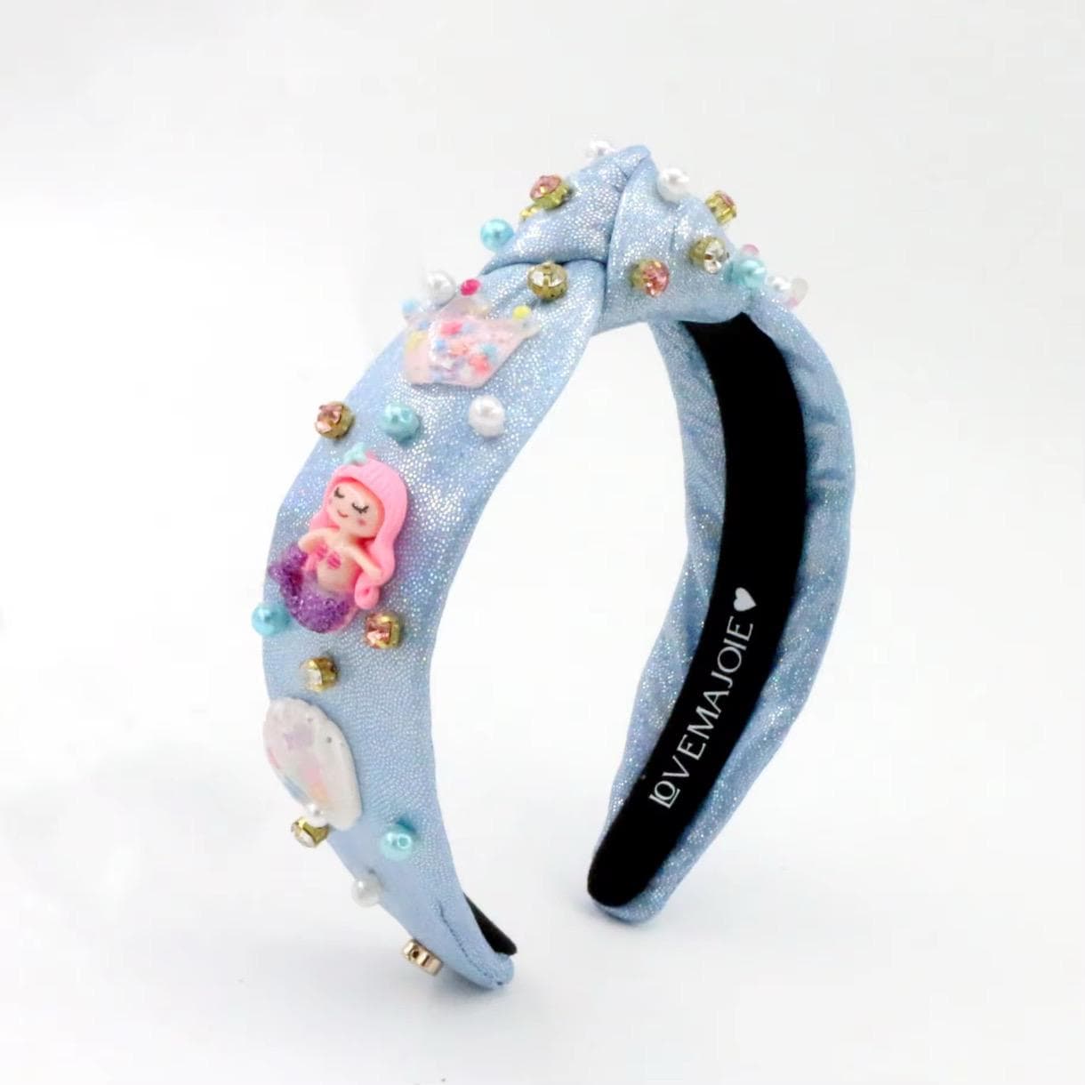 NEW Lele Sadoughi Blue Candy Trafalgar Indigo Crystal Dreidel Knotted Headband by Lele Sadoughi main image 3