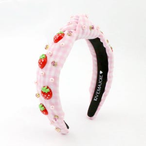 Headband with Strawberry Charms for Girls