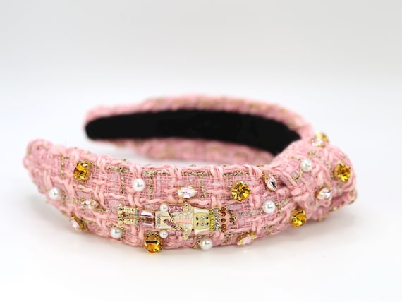 Pink Nutcracker Headband, Embellished Knotted Headband, Christmas Headband, Holiday Headband, Pink Headband, Holiday Gifts for Girls