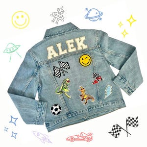 Personalized Denim Patch Jacket for Boys, Denim Jacket for Boys ,Birthday Boy Gift, Personalized Jackets for Boys, Patch Jackets for Toddler