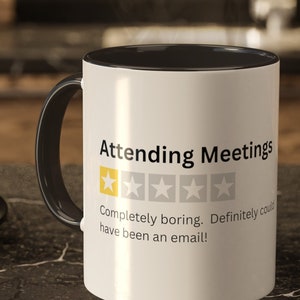 Attending Meetings Review Colorful Mugs, 11oz zdjęcie 1