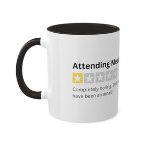 Attending Meetings Review Colorful Mugs, 11oz zdjęcie 2