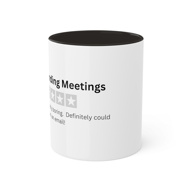 Attending Meetings Review Colorful Mugs, 11oz zdjęcie 3