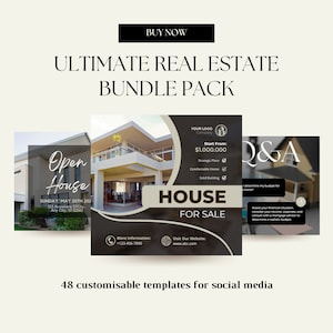 REAL ESTATE INSTAGRAM templates: Canva templates, Luxury Real Estate, Editable, Real Estate Bundle, Realtor Canva, Real Estate Social Bundle