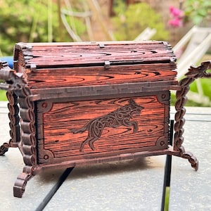 Celtic, Viking Chest - Arquivos de corte a laser Ai, SVG, PDF, DXF e Lightburn