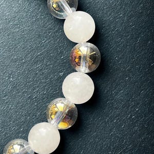 Moonstone & Angel Aura Charm Beaded Bracelet with Angel Wings – Moon Guardian | Dark Angel Design image 5