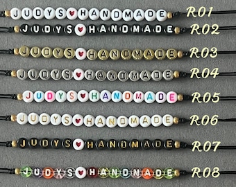 50/100 Self-selected Alphabet beads, English Letter Beads, Acrylic Flat Round Round / Square Cube Name Beads, DIY beads, Personalized Gift