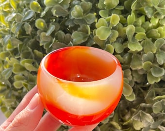 Cuencos de cornalina, tallado de cristal, cuenco de jade, cuenco de cuarzo, cuenco de piedras preciosas, decoración del hogar, copa de cristal, paquete de regalo