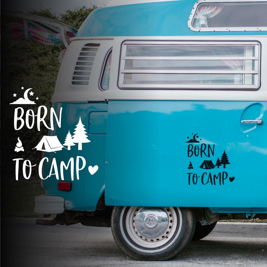 Adventure Awaits Camper Van Vinyl Decal: RV Window Sticker - Etsy