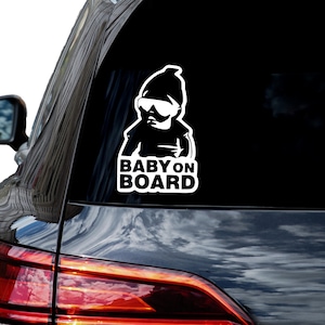 Naklejka winylowa „Baby On Board” – uroczy znak samochodowy dla bezpieczeństwa, łatwy w aplikacji, usuwalny, idealny prezent na baby shower i wystrój pokoju dziecięcego