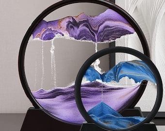 Moving Sand Art, Sand Art Moving Picture, Quicksand Art, rounded frame sand picture, Sand Frame Art, Moving Sand Art Sculpture.