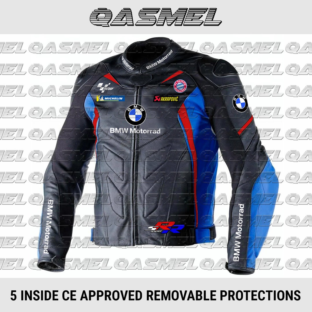 BMW Motorrad S1000RR Motorbike, Motorcycle, Black, Red, Blue Cowhide ...