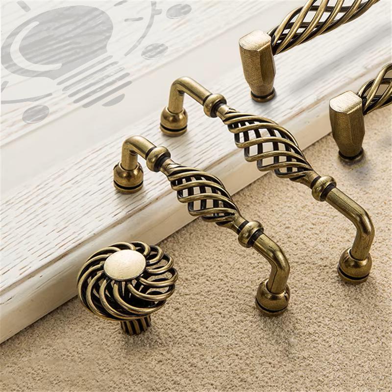 8 Maniglie Armadio Nere In Lega Alluminio - Stile Pastorale - Per Mobili E Porte - Foto 9