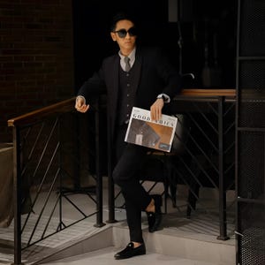 Men&#39;s Slim Fit Semi-Wool 3-Piece Suit: Korean Style Formal Wear
