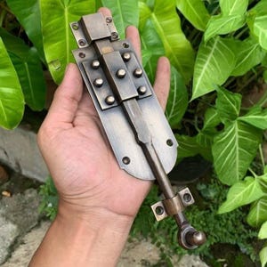 Antique Brass Door Bolt 20cm: Rustic Barn Door Latch