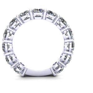 Custom 3/4 Eternity Band Ring - Round Diamond Ring - Can be made with Any Diamond Shapes, Any Size and in Natural or Lab Grown Diamond