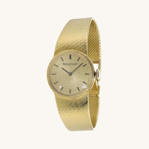 Original Jaeger-LeCoultre 18K GOLD Ladies Watch, All Gold Swiss Made Wristwatch, Pre-Owned Luxurious Timepieces, 5.5 inch Wrist Size