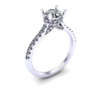 Custom Engagement Ring - Round Diamond Engagement Ring - Can be made with Any Diamond Shapes, Any Size and in Natural or Lab Grown Diamond
