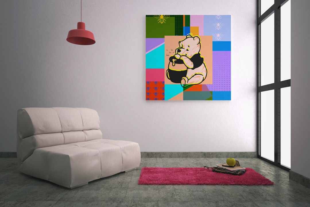 Modern Pooh Graphics Winnie the Pooh Digital Art Geometric Pop Art Instant Download - Etsy
