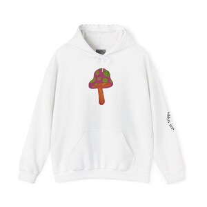 Psychedelic Mushroom Hoodie, Unisex Sweatshirt, Trippy Pullover, Psychedelic Apparel, Mushroom Graphic Hoodie