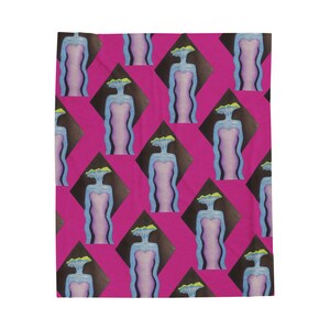 Vibrant Art Plush Blanket, Cozy Home Decor, Unique Gift for Art Lovers, Colorful Throw Blanket, Boho Style